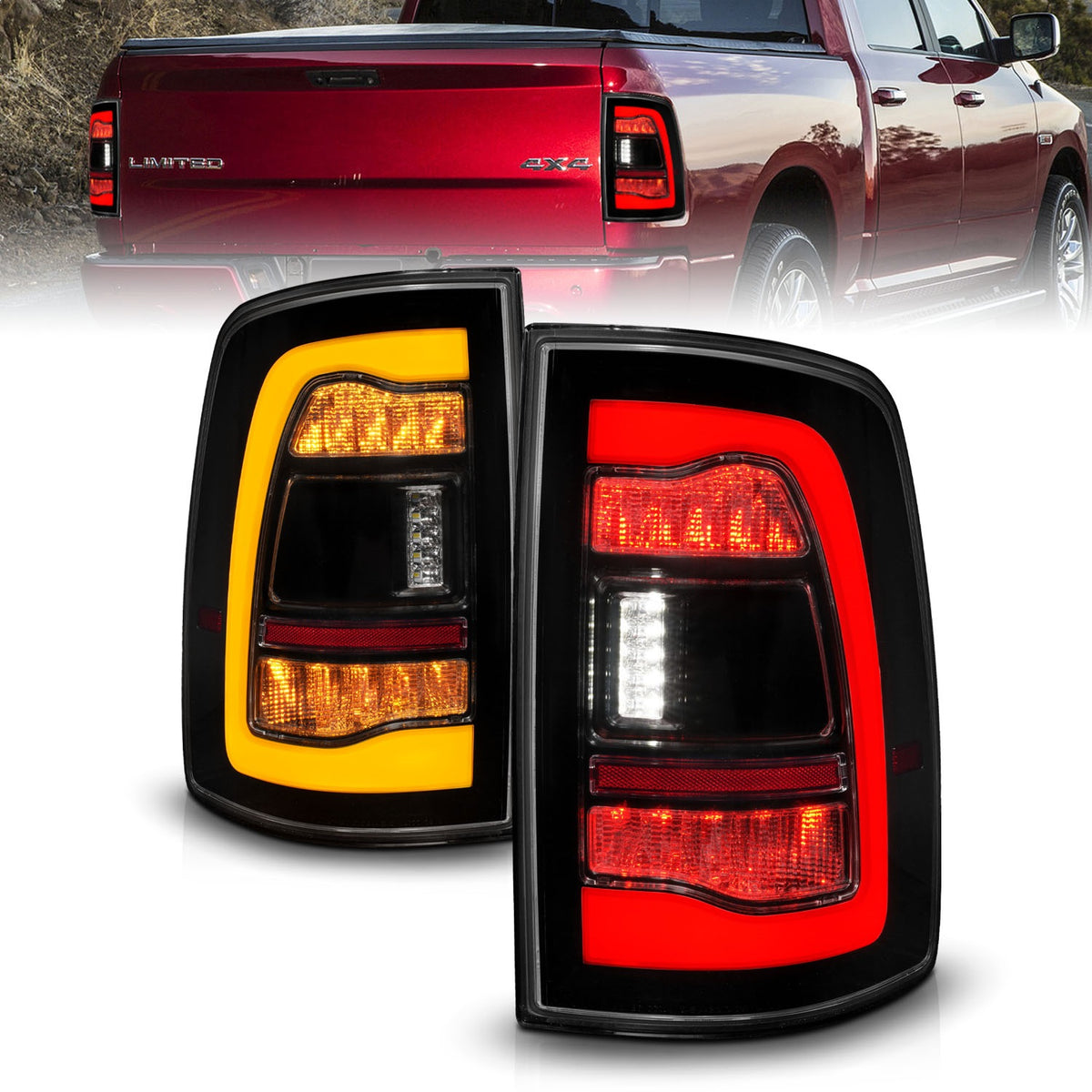 ANZO USA ZUKT_311472 Anzo ZUKT_311472 LED Tail Light Assembly LED for Ram 1500 for 311472