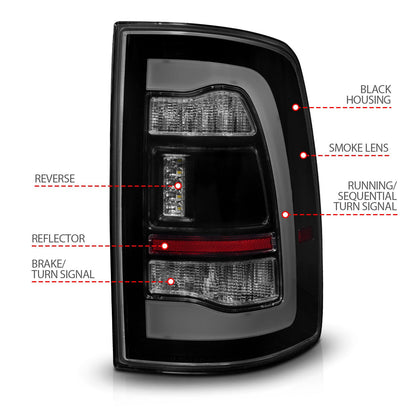 ANZO USA ZUKT_311472 Anzo ZUKT_311472 LED Tail Light Assembly LED for Ram 1500 for 311472