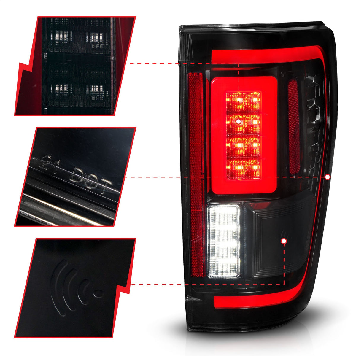 ANZO USA ZUKT_311474 Anzo ZUKT_311474 LED Tail Light Assembly Sequential LED Turn