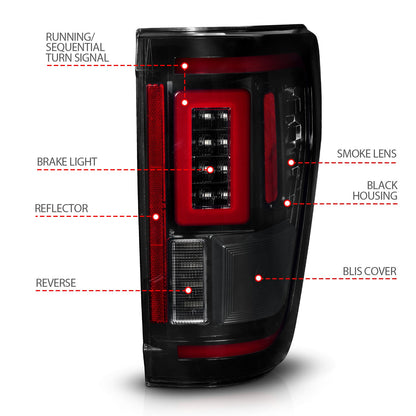 ANZO USA ZUKT_311474 Anzo ZUKT_311474 LED Tail Light Assembly Sequential LED Turn