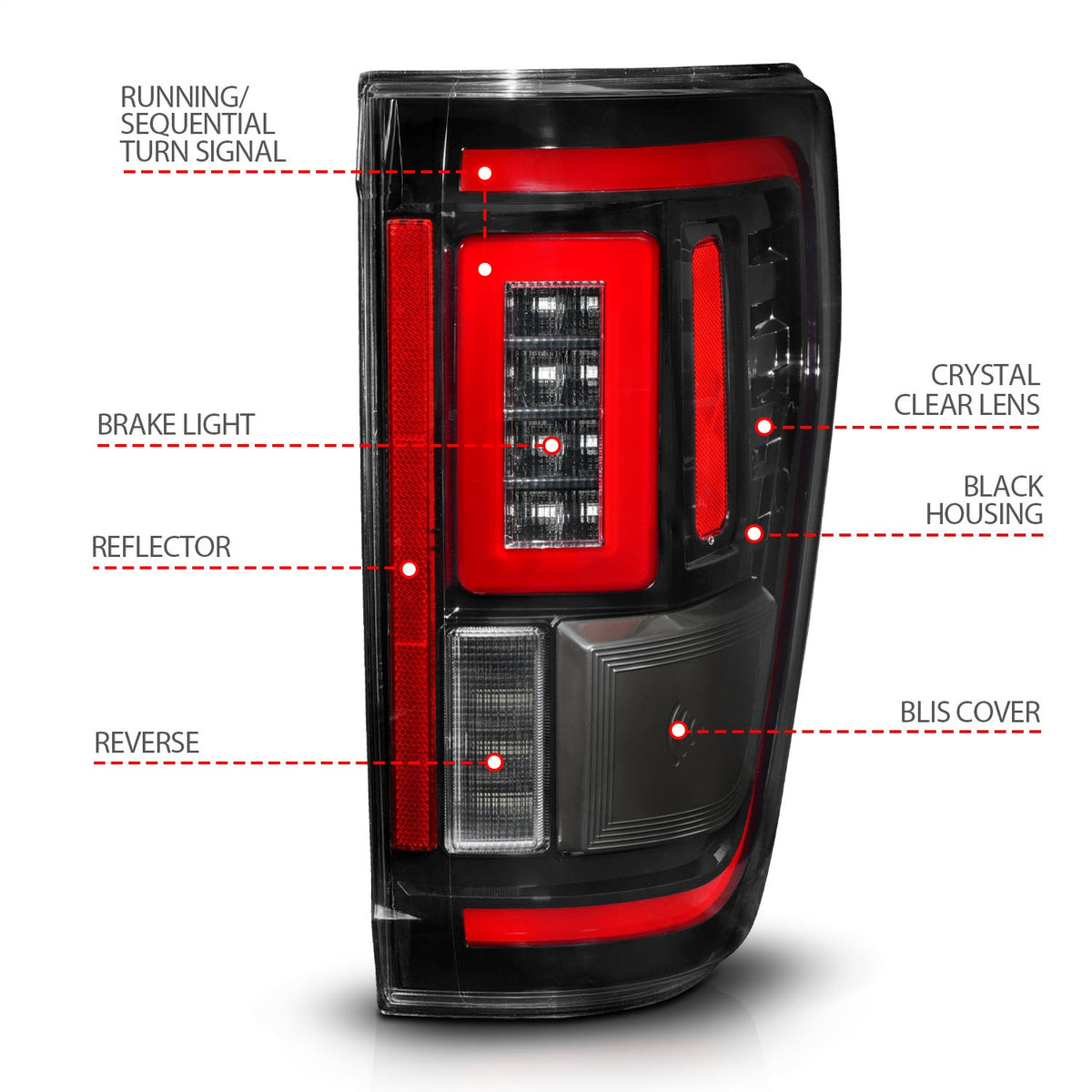 ANZO USA ZUKT_311475 Anzo ZUKT_311475 LED Tail Light Assembly Sequential LED Turn