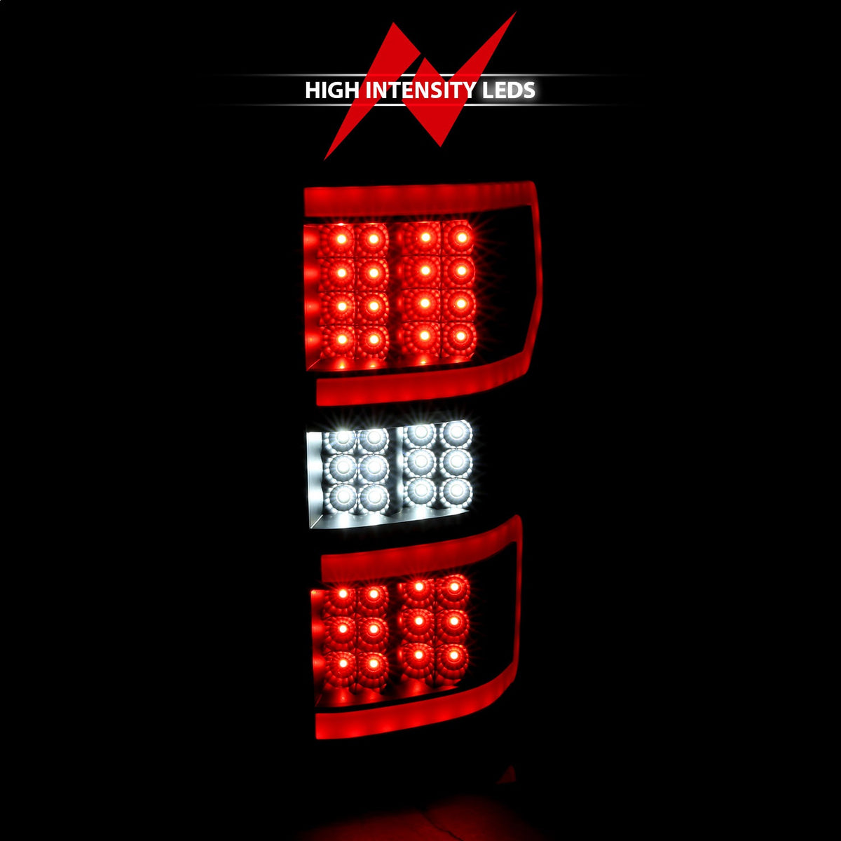 ANZO USA ZUKT_321338 Anzo ZUKT_321338 LED Tail Light Assembly LED Clear Lens Black