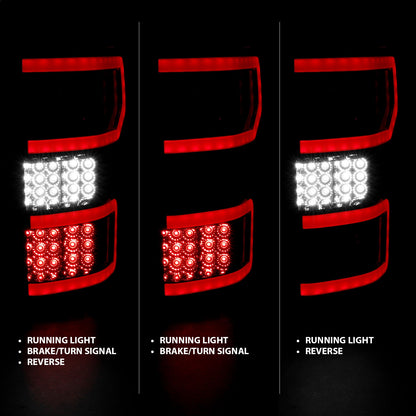 ANZO USA ZUKT_321339 Anzo ZUKT_321339 LED Tail Light Assembly LED Smoked Lens Black