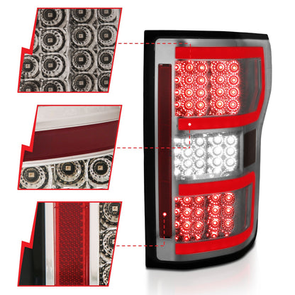 ANZO USA ZUKT_321339 Anzo ZUKT_321339 LED Tail Light Assembly LED Smoked Lens Black