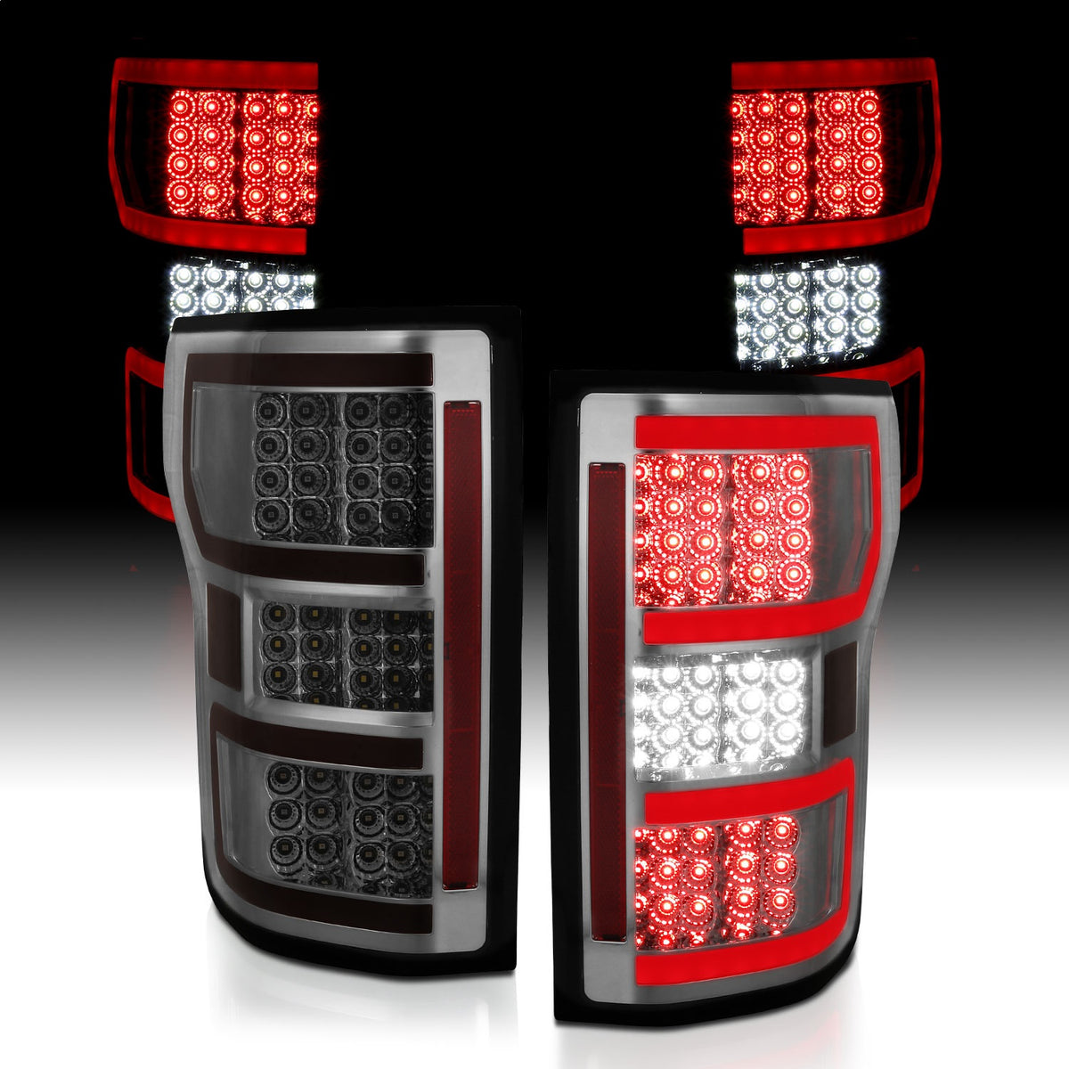 ANZO USA ZUKT_321339 Anzo ZUKT_321339 LED Tail Light Assembly LED Smoked Lens Black