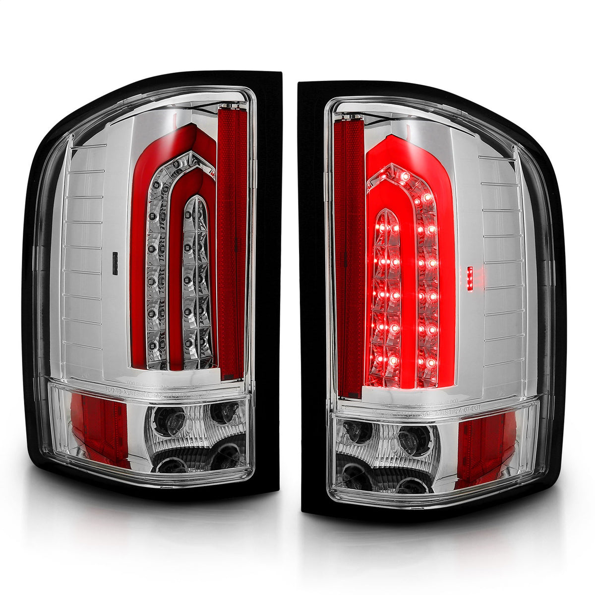 ANZO USA ZUKT_321341 Anzo ZUKT_321341 LED Tail Light Assembly LED Chrome Lens Pair