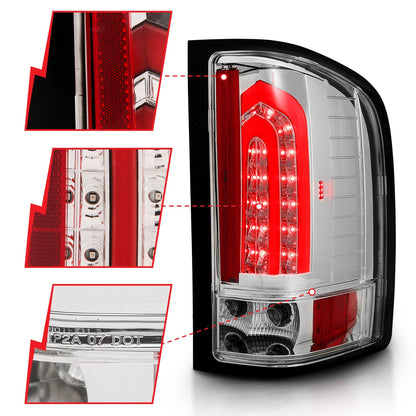 ANZO USA ZUKT_321341 Anzo ZUKT_321341 LED Tail Light Assembly LED Chrome Lens Pair