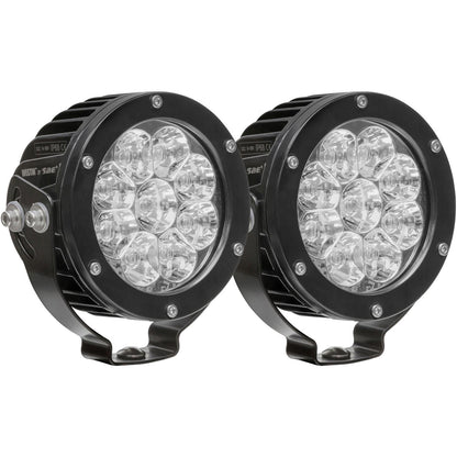 WESTIN AUTOMOTIVE | Axis LED Auxiliary Light  All  LED Auxiliary Light 4.75" Round Spot w/3W Osram (Set-2)  Black | 09-12007A-PR