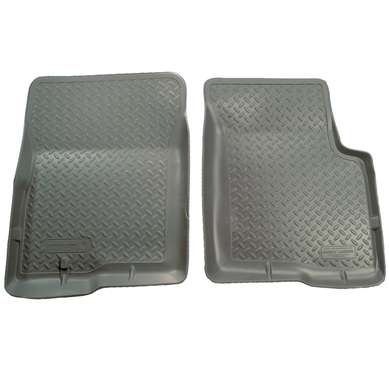 Husky Liners | Classic Style Front Floor Liners For 1995-2004 Tacoma Husky Liners | 35112 in gray, durable rubber design.