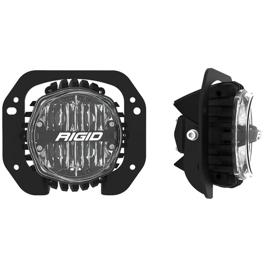 RIGID INDUSTRIES | Jeep JL/Gladiator Bumper Fog Mount Kit For 18-Present Jeep JL Rubicon/Gladiator 1 Piece Plastic With 360-Series 4.0 Inch SAE Yellow Lights RIGID Industries | 37107