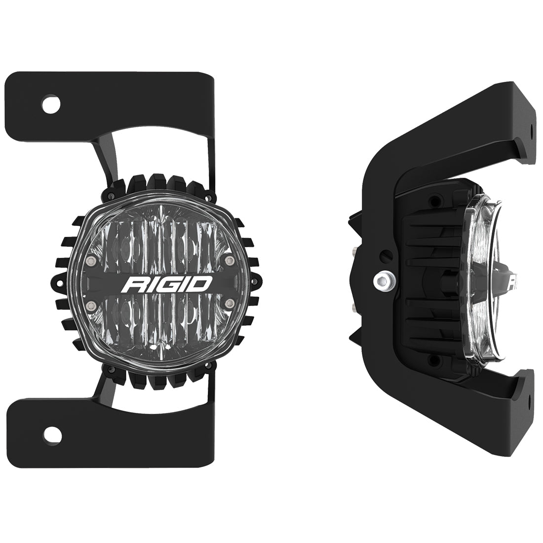 RIGID INDUSTRIES | Jeep JL/Gladiator 3 Piece Steel Bumper Fog Kit For 18-Present Jeep JL Rubicon/Gladiator JT With 1 Set 360-Series 4.0 Inch SAE Yellow Lights RIGID Industries | 37111