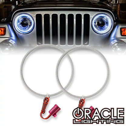 ORACLE Lighting | Surface Mount Headlight Halo Kit | Wrangler TJ | 3947-001, 3947-005, 3947-504