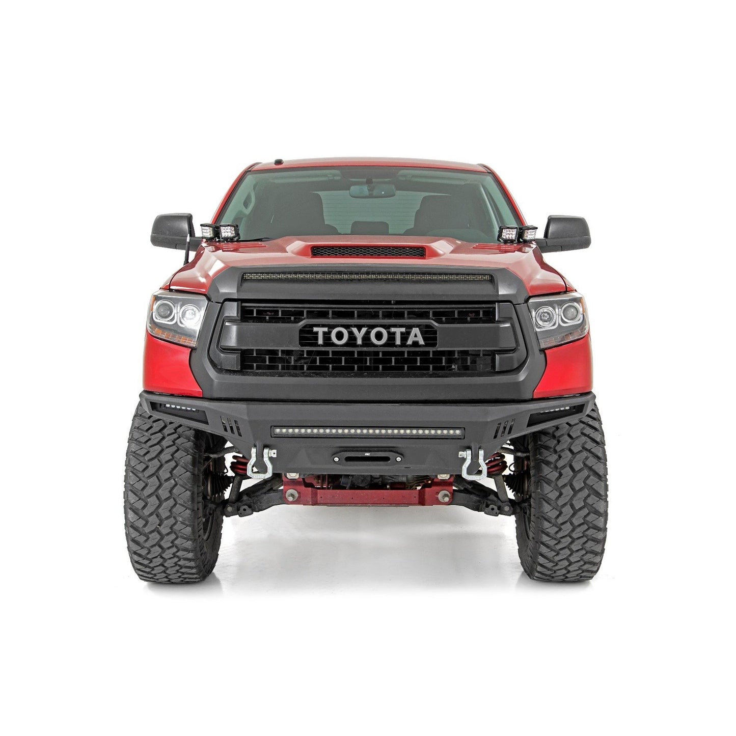 ROUGH COUNTRY LED Light Kit | Ditch Mount | Dual 2" Black Pairs | Amber DRL | Toyota Tundra (14-21) | 70838
