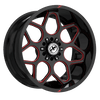 XF OFFROAD XF-233 Gloss Black Milled Red
