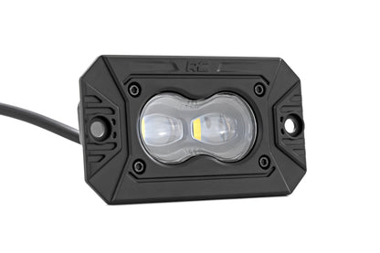 ROUGH COUNTRY | 3x1.75 Inch Black Series LED Slim Aux  SAE Fog  Flush Mount  Pair | 70908
