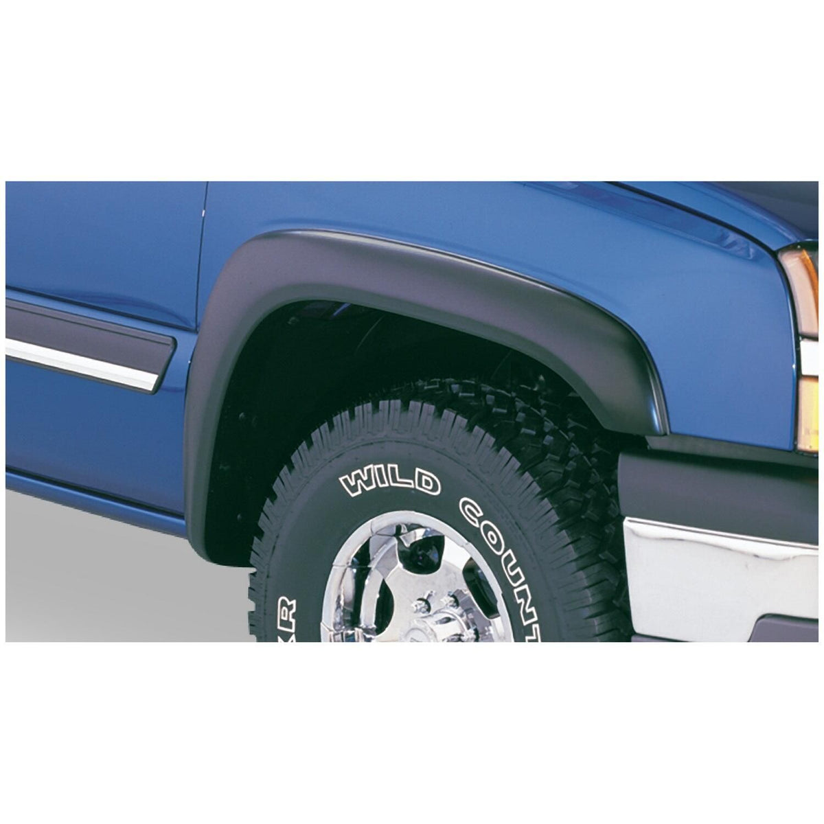 BUSHWACKER | Black Extendafender Style Smooth Finish Front Fender Flares For 1988-1999 Chevrolet C/K 1500 1992-1994 Blazer 1997-1999 Tahoe 1995-1997 Gmc Yukon | 40007-01
