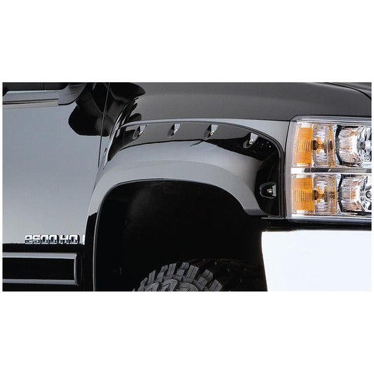 BUSHWACKER | Black Cutout Style Smooth Finish Front Fender Flares For 1981-1991 Blazer 1981-1987 Gmc C1500 1987 Chevrolet R20 | 40019-11
