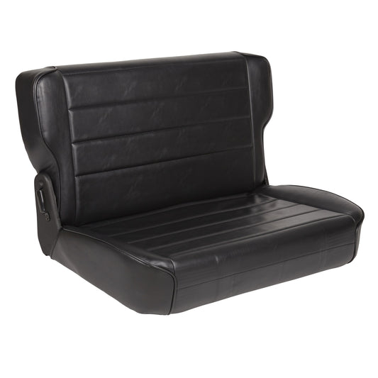 SMITTYBILT | Seat Rear Fold Tumble 86-95 CJ & Wrangler YJ Vinyl Black Smittybilt |41301