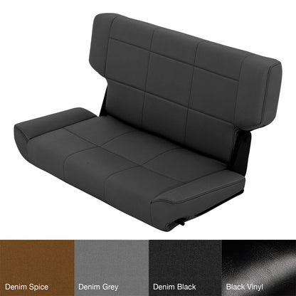 SMITTYBILT | 97-06 Wrangler TJ Seat Rear Fold Tumble Denim Black Smittybilt |41515