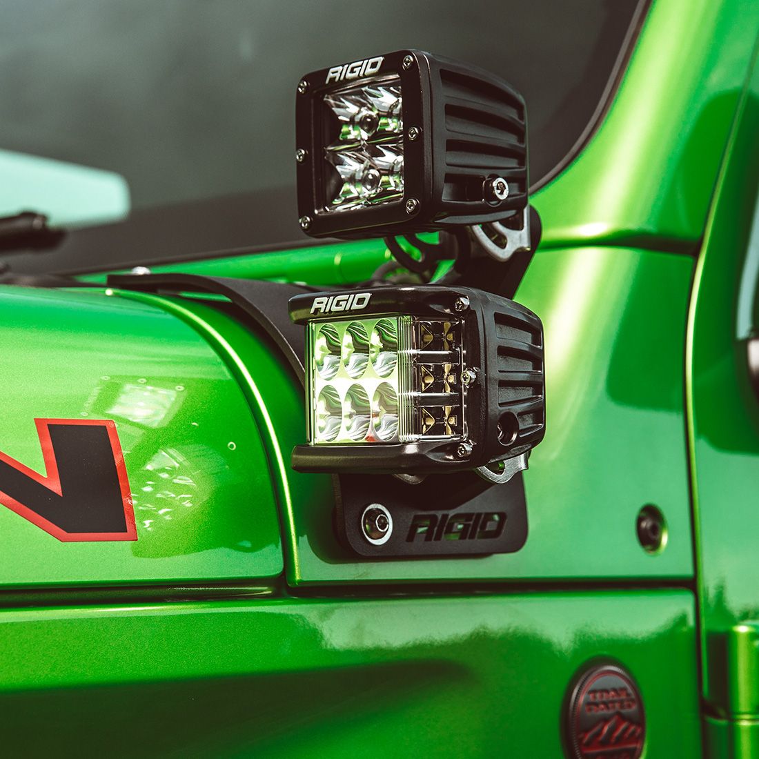 RIGID INDUSTRIES | 18-Present Jeep Wrangler JL Cowl Mount Short Standoff Kit RIGID Industries | 41657