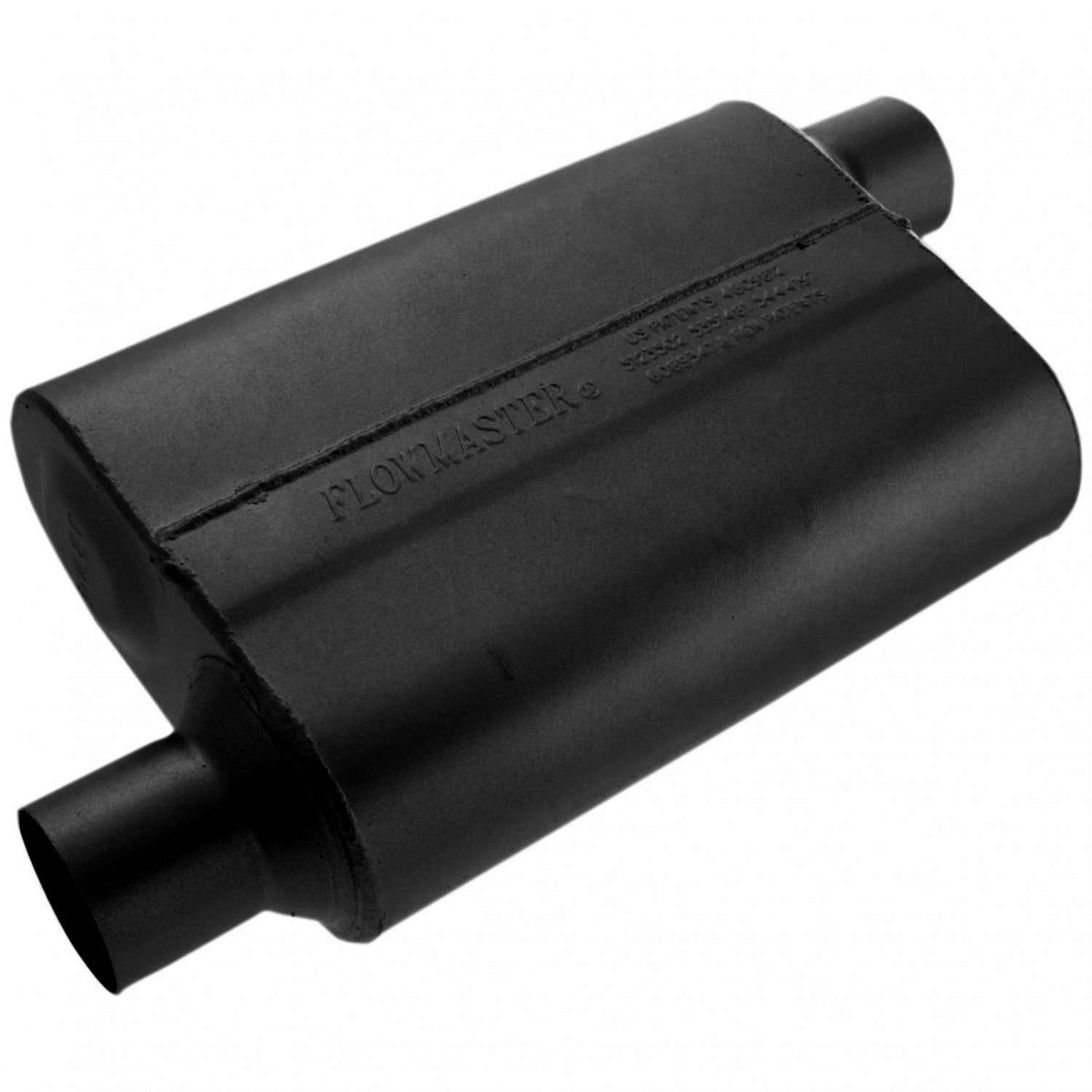 FLOWMASTER 40 Series Chambered Muffler 40 Series 2.50 Offset In 2.50 Offset Out Aggressive Sound