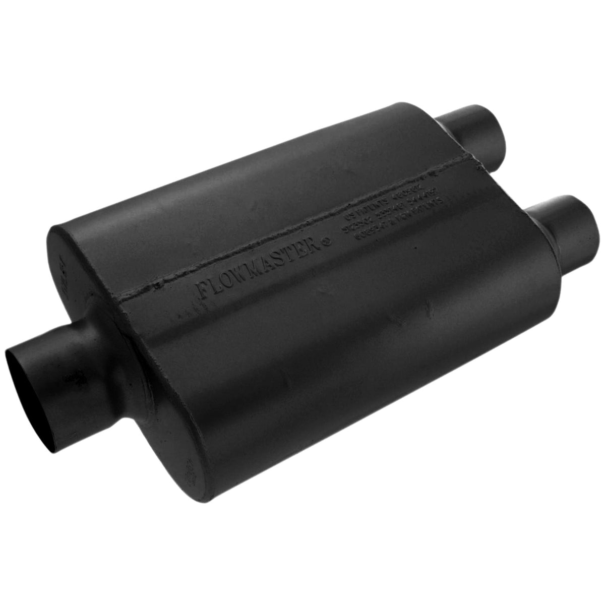 FLOWMASTER 40 Series Chambered Muffler 40 Series 3.00 Center In 2.50 Dual Out Aggressive Sound