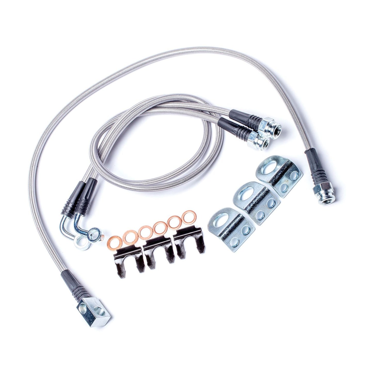 TeraFlex | 97-06 Jeep Wrangler TJ 26 Inch Stainless Steel Braided Brake Line Kit Front & Rear TeraFlex | 4350400