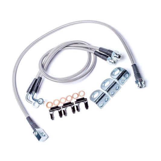TeraFlex | 97-06 Jeep Wrangler TJ 26 Inch Stainless Steel Braided Brake Line Kit Front & Rear TeraFlex | 4350400