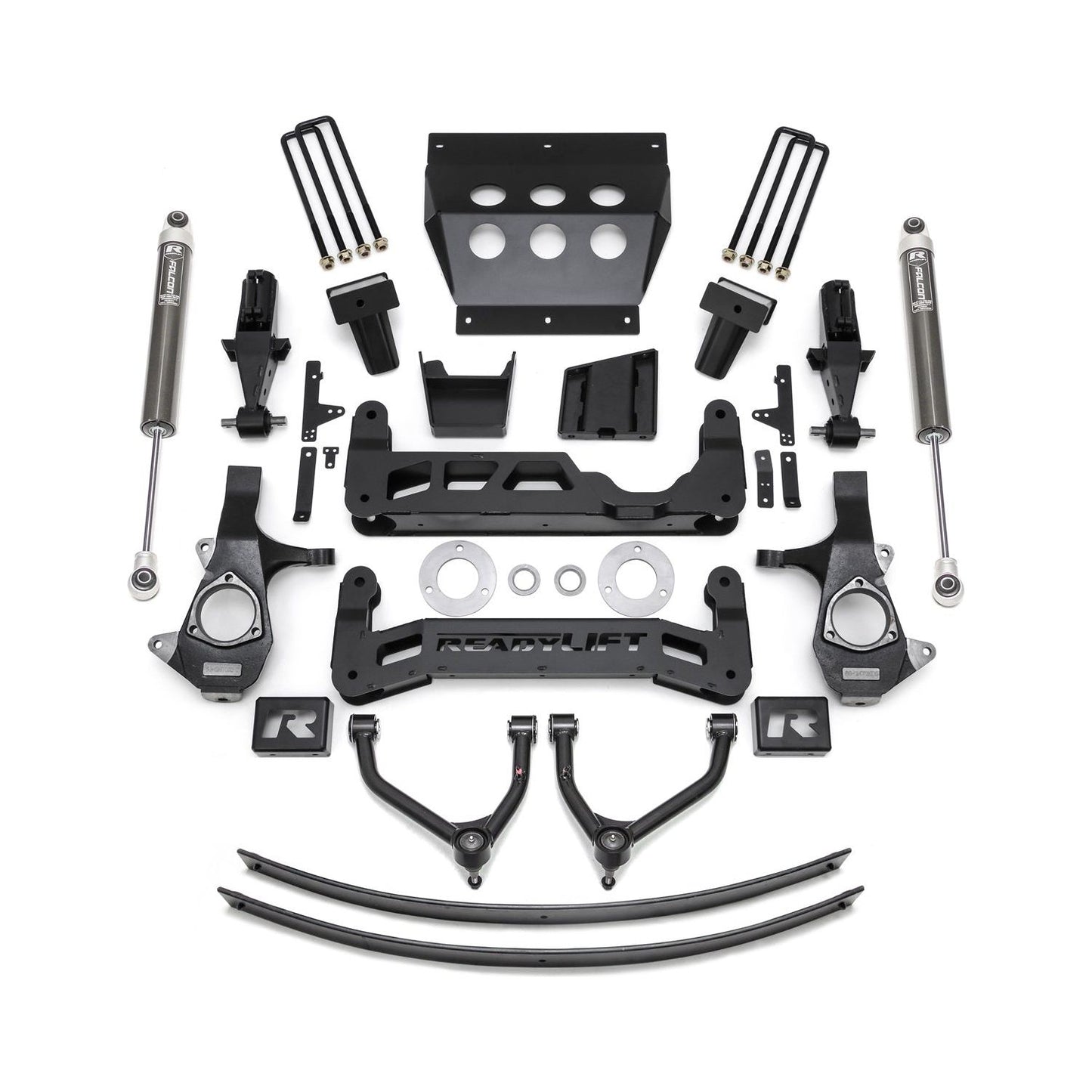 ReadyLIFT 9'' Big Lift Kit for Aluminum or Stamped Steel OE Upper Control Arms with Falcon 1.1 Monotube Shocks (1500) 44-34900