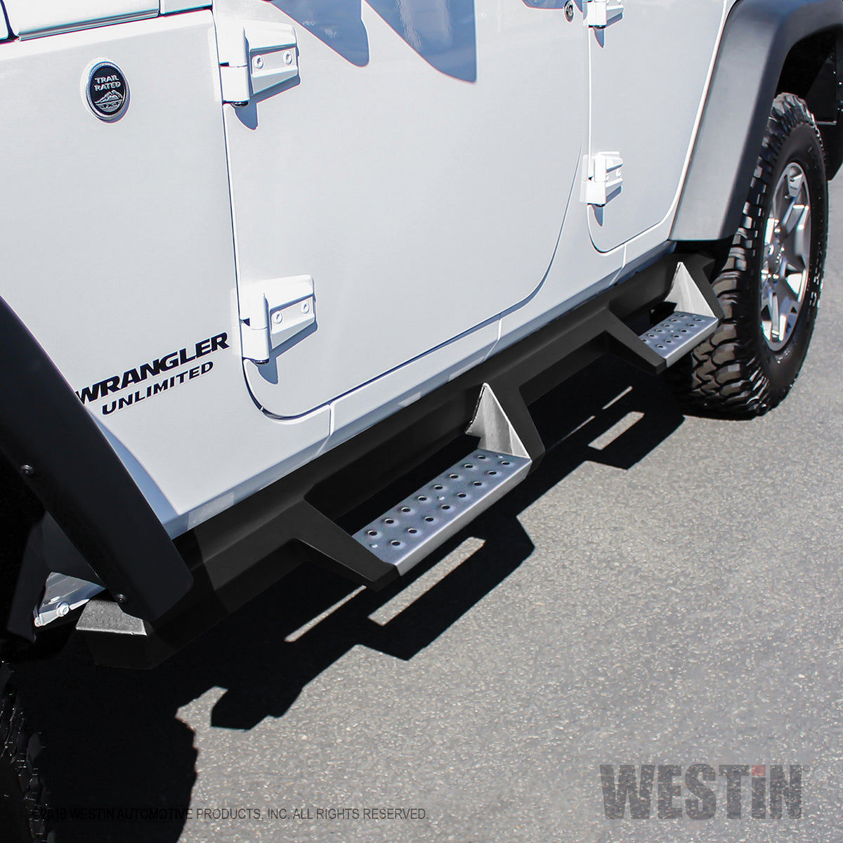 Westin HDX Stainless Drop Nerf Steps 2007-2018 Jeep Wrangler JK 4dr