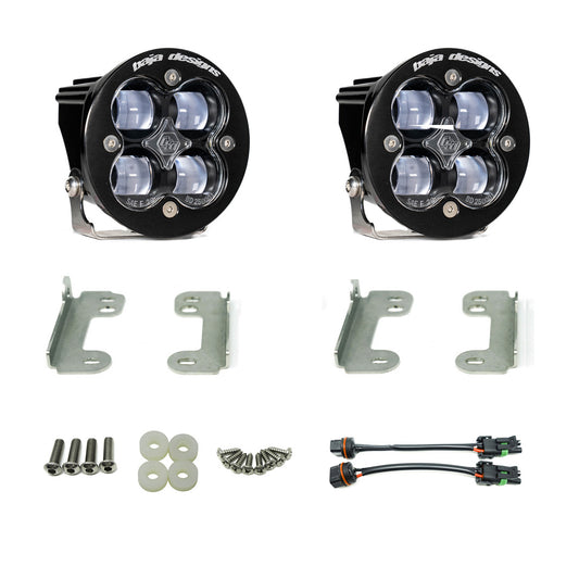 BAJA DESIGNS Jeep JK Fog Light Squadron-R SAE LED 07-18 Wrangler JK Fog Pocket Kit Baja Designs I 447621