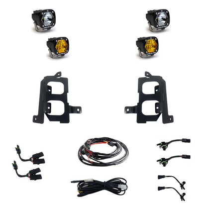 BAJA DESIGNS GMC 2500/3500 (20-On) Clear Spot/Baja Amber W/C Fog Pocket Kit Baja Designs I 447849