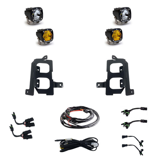 BAJA DESIGNS GMC 2500/3500 (20-On) Clear Spot/Baja Amber W/C Fog Pocket Kit Baja Designs I 447849
