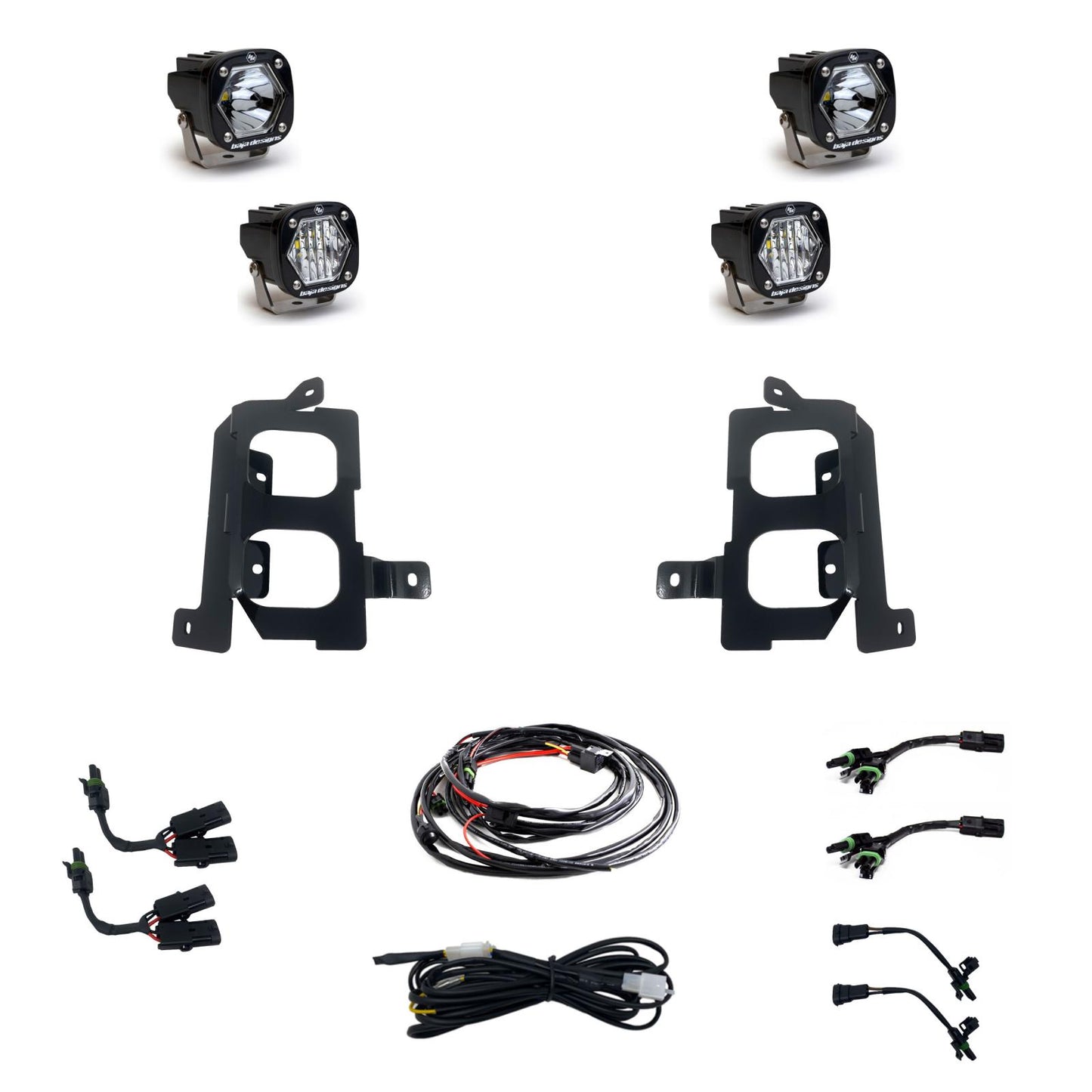 BAJA DESIGNS GMC 2500/3500 20-On Clear Spot/Clear W/C Fog Pocket Kit Baja Designs I 447855