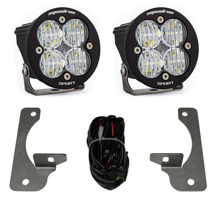 BAJA DESIGNS Jeep JK Squadron-R Sport Fog Pocket Light Kit Premium Bumper (Clear)-Jeep 2007-09 Wrangler JK Baja Designs I 448147