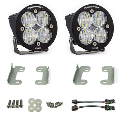 BAJA DESIGNS Jeep JK Squadron-R Pro Fog Pocket Light Kit OE Bumper (Clear)-Jeep 2007-09 Wrangler JK Baja Designs I 448148