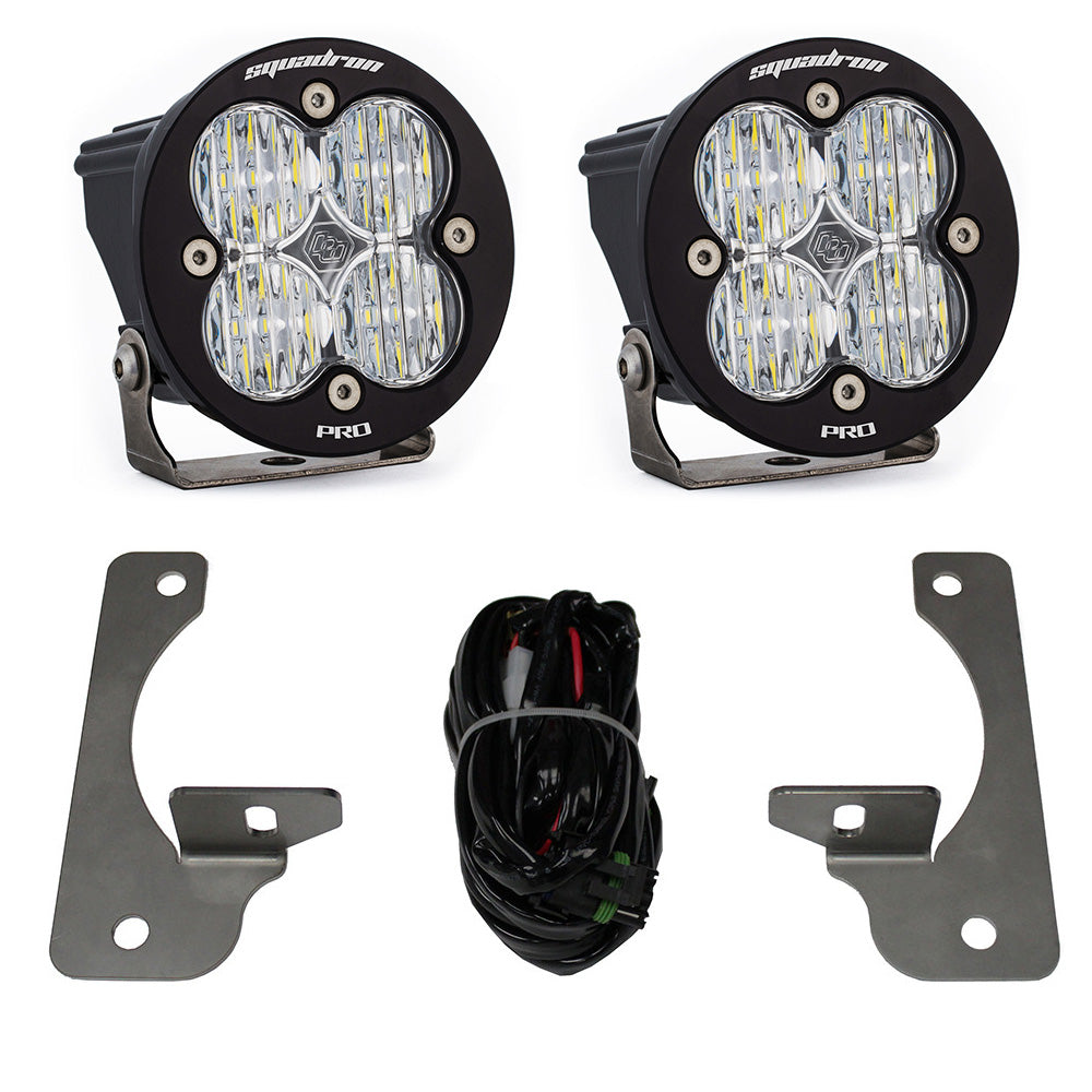 BAJA DESIGNS Jeep JK Squadron-R Pro Fog Pocket Light Kit Premium Bumper (Clear)-Jeep 2007-09 Wrangler JK Baja Designs I 448149