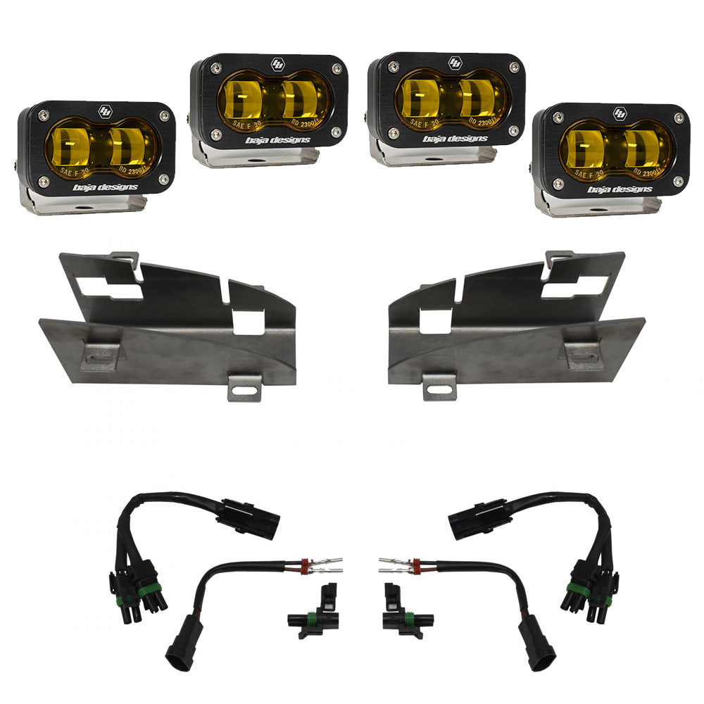 BAJA DESIGNS Dodge Ram Rebel/TRX (19-Present) Dual S2 SAE Baja Amber FPK Baja Designs I 448169