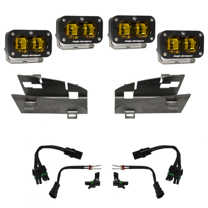 BAJA DESIGNS Dodge Ram Rebel/TRX (19-Present) Dual S2 SAE Baja Amber FPK Baja Designs I 448169