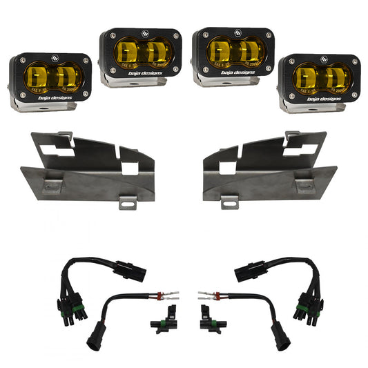 BAJA DESIGNS Dodge Ram Rebel/TRX (19-Present) Dual S2 SAE Baja Amber FPK Baja Designs I 448169