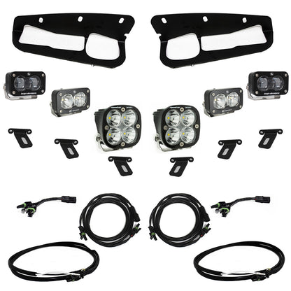 BAJA DESIGNS Ford Bronco (21-Present) S2 SAE FPK Sportsmen for OEM Steel Bumper w/Upfitter Wiring Harness Baja Designs I 448174UP