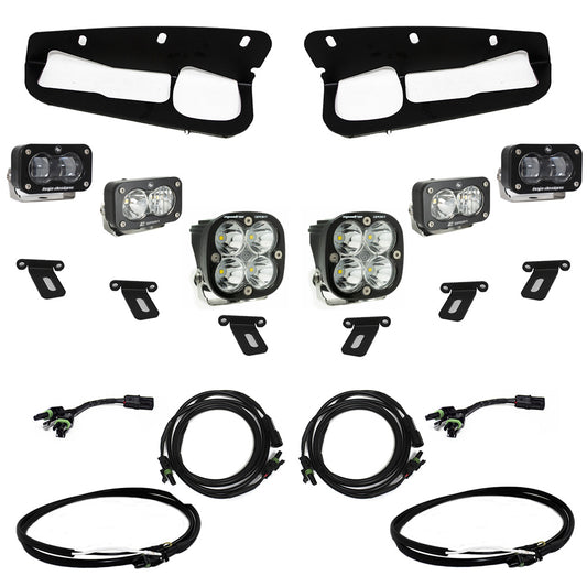 BAJA DESIGNS Ford Bronco (21-Present) S2 SAE FPK Sportsmen for OEM Steel Bumper w/Upfitter Wiring Harness Baja Designs I 448174UP