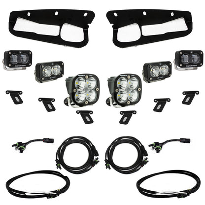 BAJA DESIGNS Ford Bronco (21-Present) S2 SAE FPK Pro w/Upfitter Wiring Harness for OEM Steel Bumper Baja Designs I 448175UP