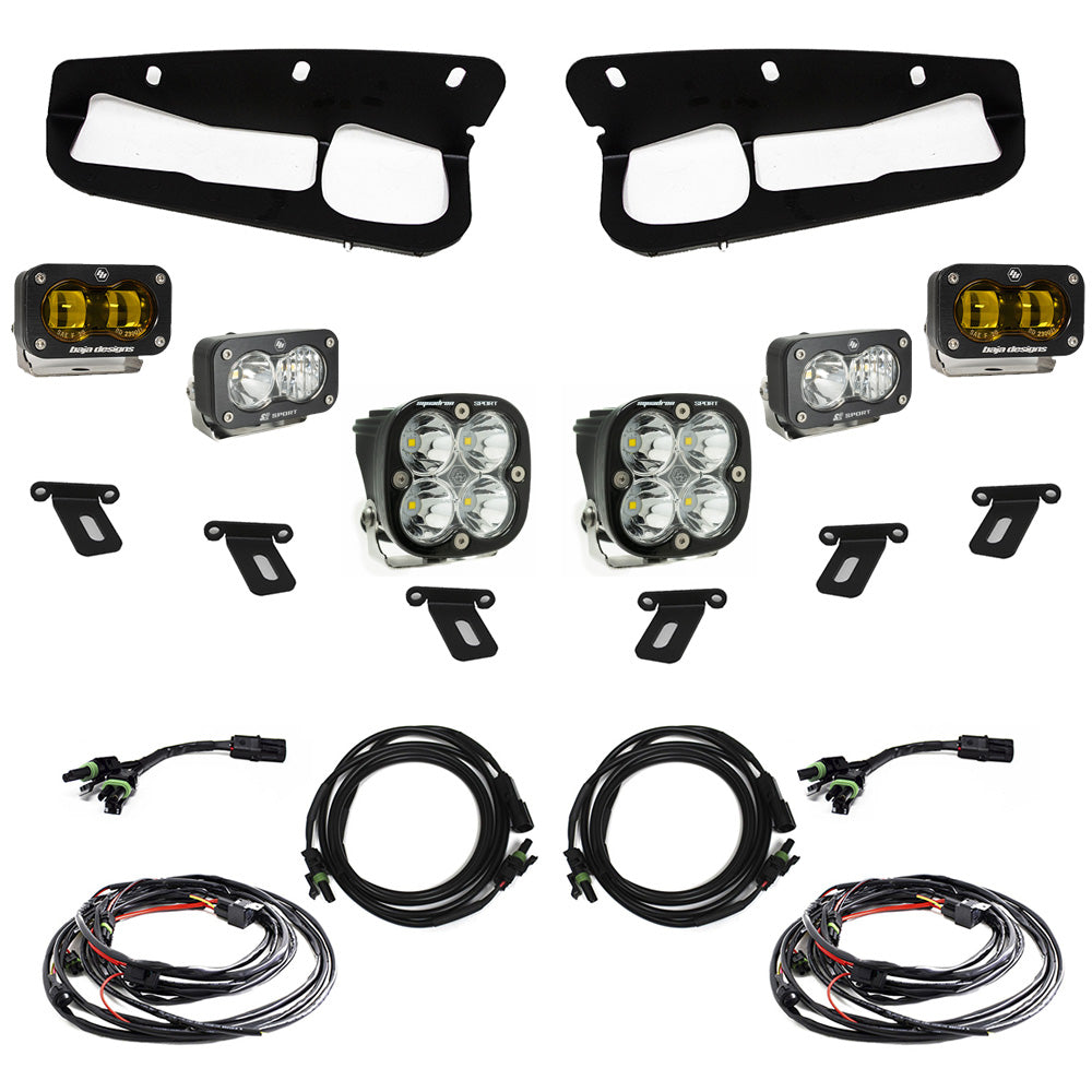 BAJA DESIGNS Ford Bronco (21-Present) S2 SAE Baja Amber FPK Sportsmen for OEM Steel Bumper Baja Designs I 448178