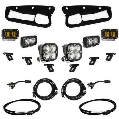 BAJA DESIGNS Ford Bronco (21-Present) S2 SAE Baja Amber FPK Pro w/Upfitter Wiring Harness for OEM Steel Bumper Baja Designs I 448179UP