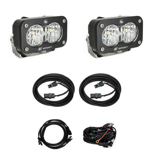 BAJA DESIGNS S2 Sport W/C Reverse Kit Wide Cornering Clear Toggle Wiring I 448209