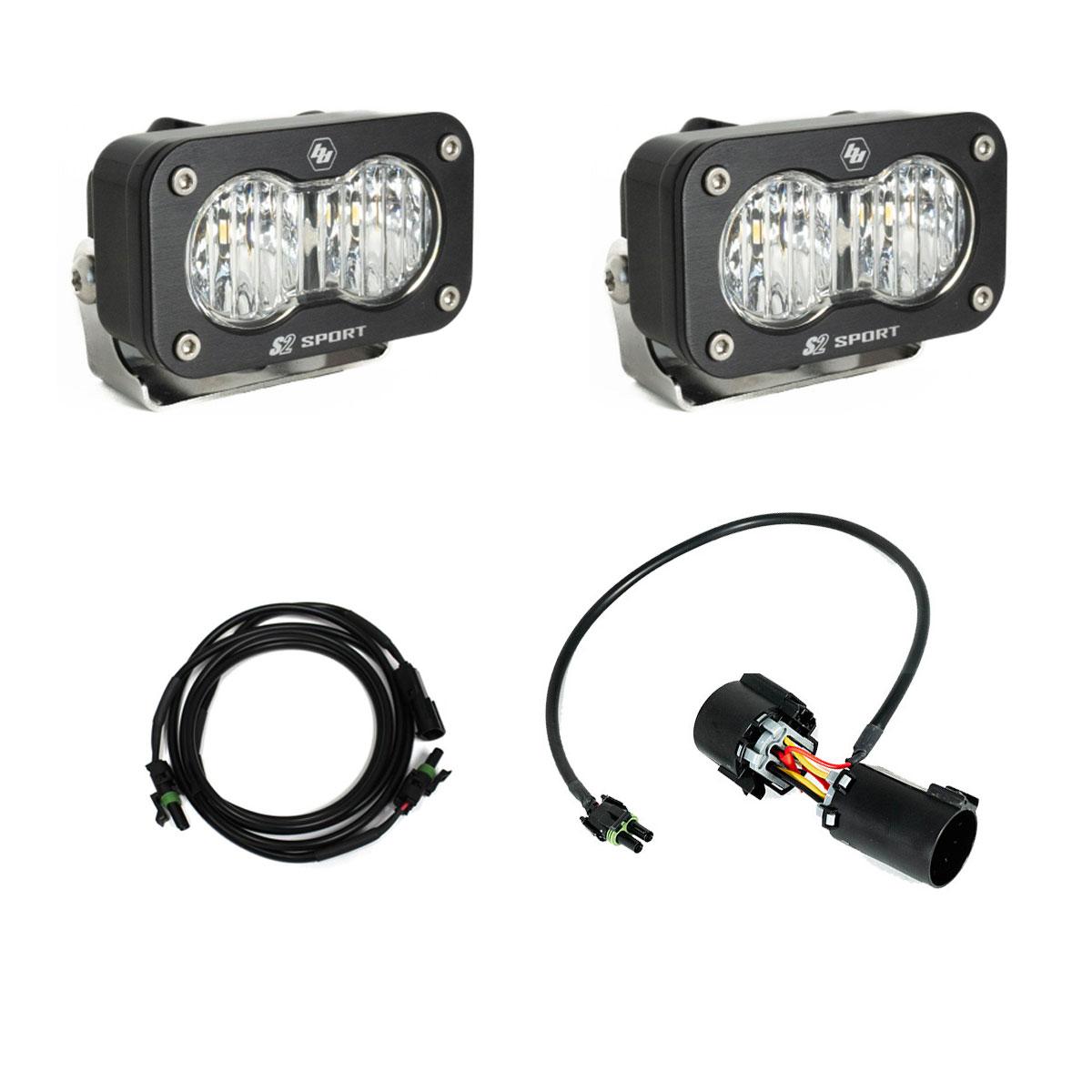 BAJA DESIGNS S2 Sport W/C Reverse Kit Plug-N-Play Wide Cornering Clear Plug-n-Play Wiring I 448231