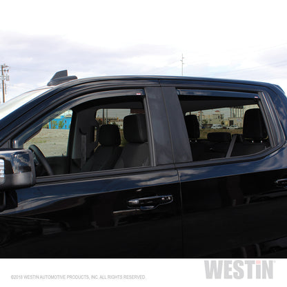 Westin In Channel Wind Deflector 4pc 2019-2024 Chevy/GMC Silverado/Sierra 1500 Crew Cab