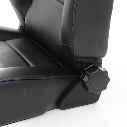 SMITTYBILT | Seat Front Factory Style Replacement W/ Recliner 1987-2006 Jeep Wrangler YJ, TJ/LJ Vinyl Black Smittybilt |45001