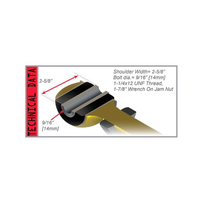 TeraFlex | 97-06 Jeep Wrangler TJ Bushing Arm Lower Front or Rear Large Frame End L.H. Thread TeraFlex | 4520011